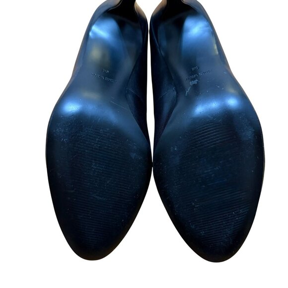 Nine West Black Leather Heels 9M With 3.5" Stiletto Heel - Picture 6 of 10